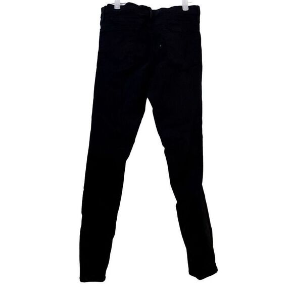 Frame Women's Distressed Denim Jeans Straight Leg Pocket Mid Rise Black Size 30 - Picture 3 of 4